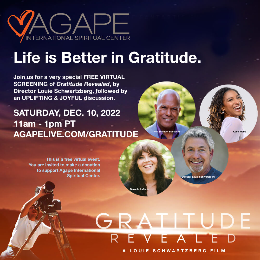Michael Beckwith, Koya Webb, Danielle LaPorte, Agape